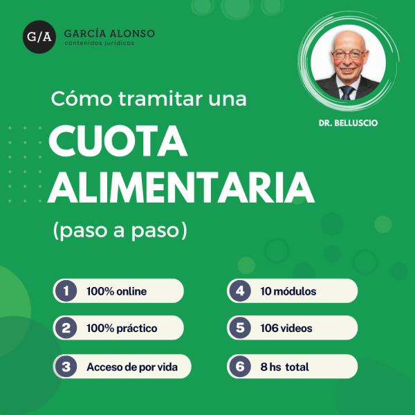 curso belluscio alimentos / como tramitar una cuota alimentaria