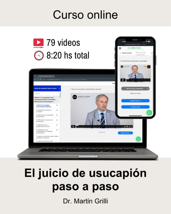 Curso: El juicio de usucapión (paso a paso)