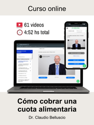curso belluscio Cómo cobrar una cuota alimentaria