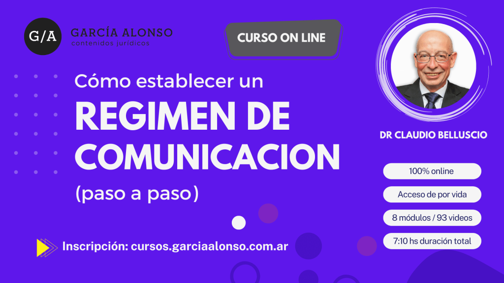 curso belluscio Cómo establecer un régimen de comunicación