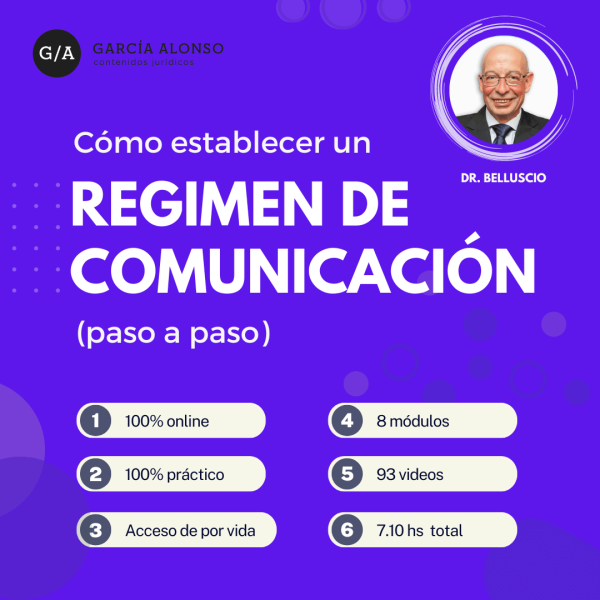 curso belluscio Cómo establecer un régimen de comunicación