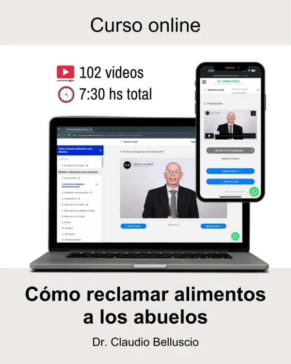 Curso: Cómo reclamar alimentos a los abuelos