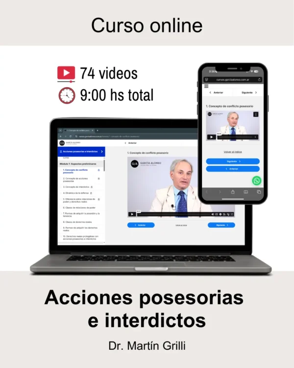 Curso online: Acciones posesorias e interdictos