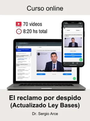 arce curso el reclamo por despido ley bases